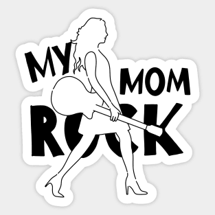 my Mom rock  mothers day quotes design. Mother's Day  banner and giftcard Sticker